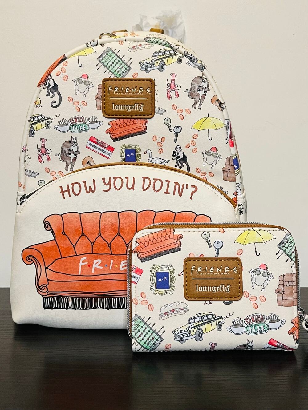 Loungefly Friends Icons How You Doin’ Mini Backpack Wallet Set